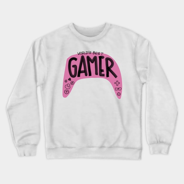 World’s best gamer Crewneck Sweatshirt by Haleys Hand